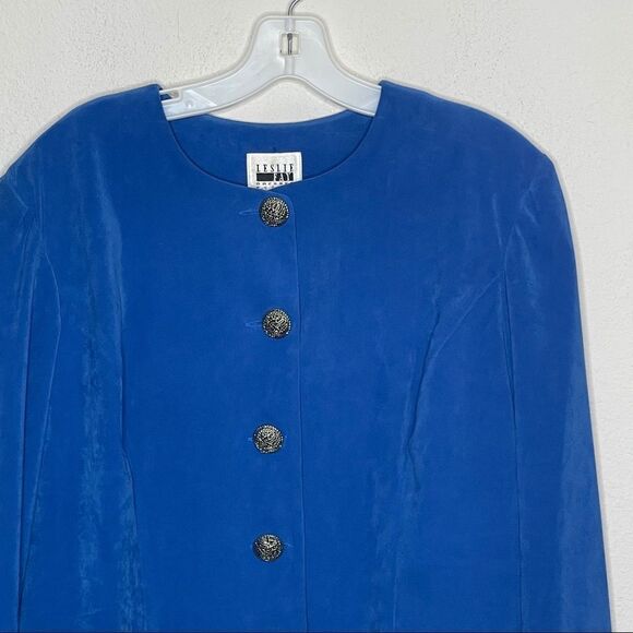 Vintage Leslie Fay Skirt Set Blue - Picture 14 of 15